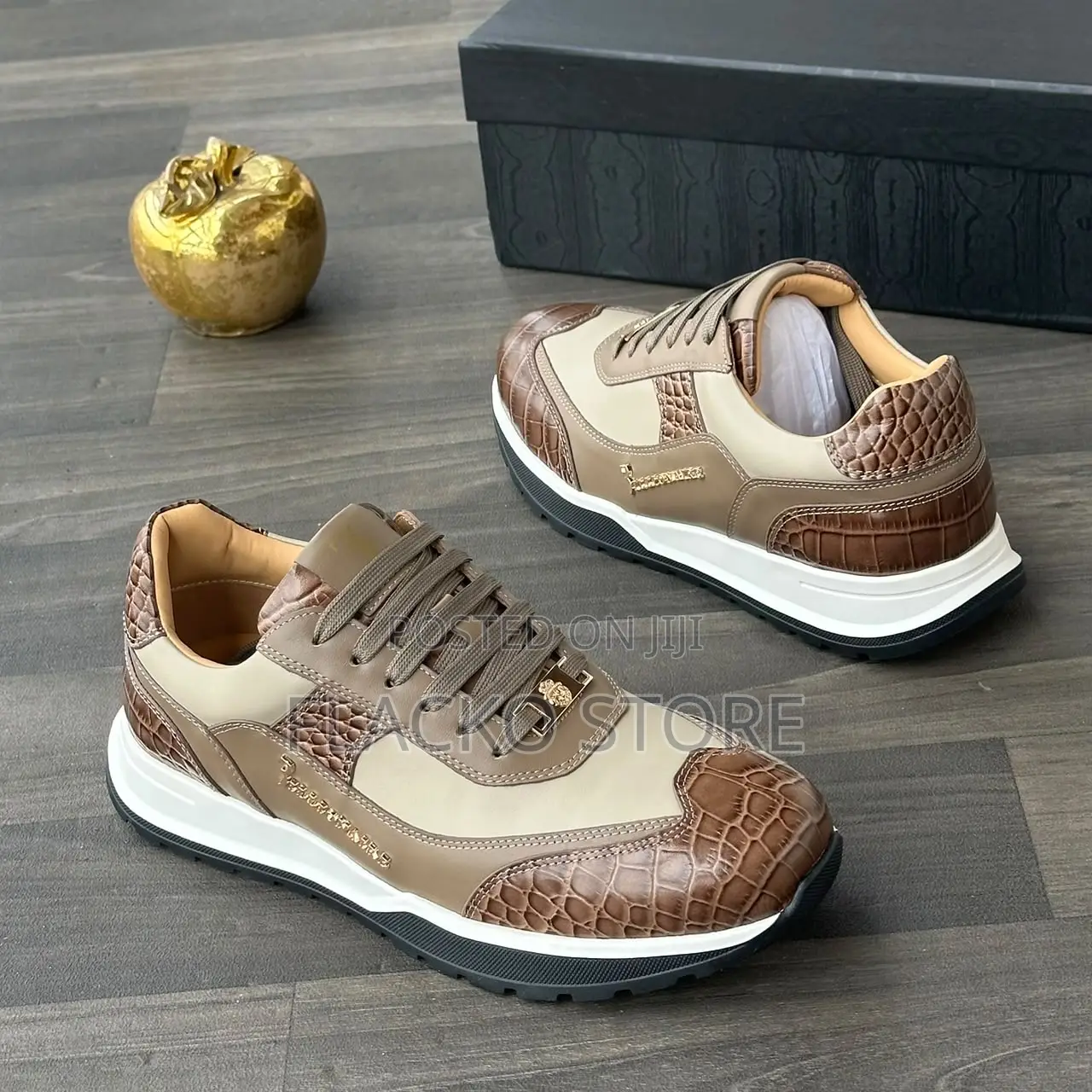 Original Billionaire Luxury Croc Leather Sneakers