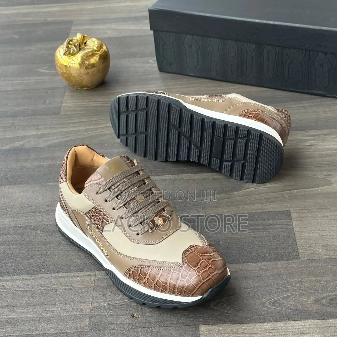 Original Billionaire Luxury Croc Leather Sneakers