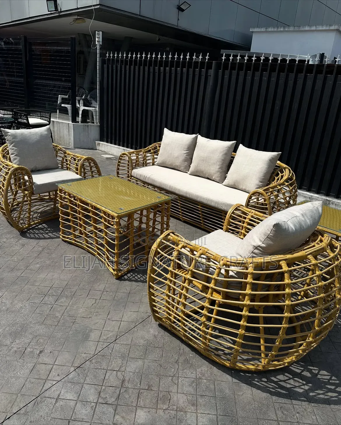 Handcrafted Rattan Elephant Chair for Indoor Outdoor