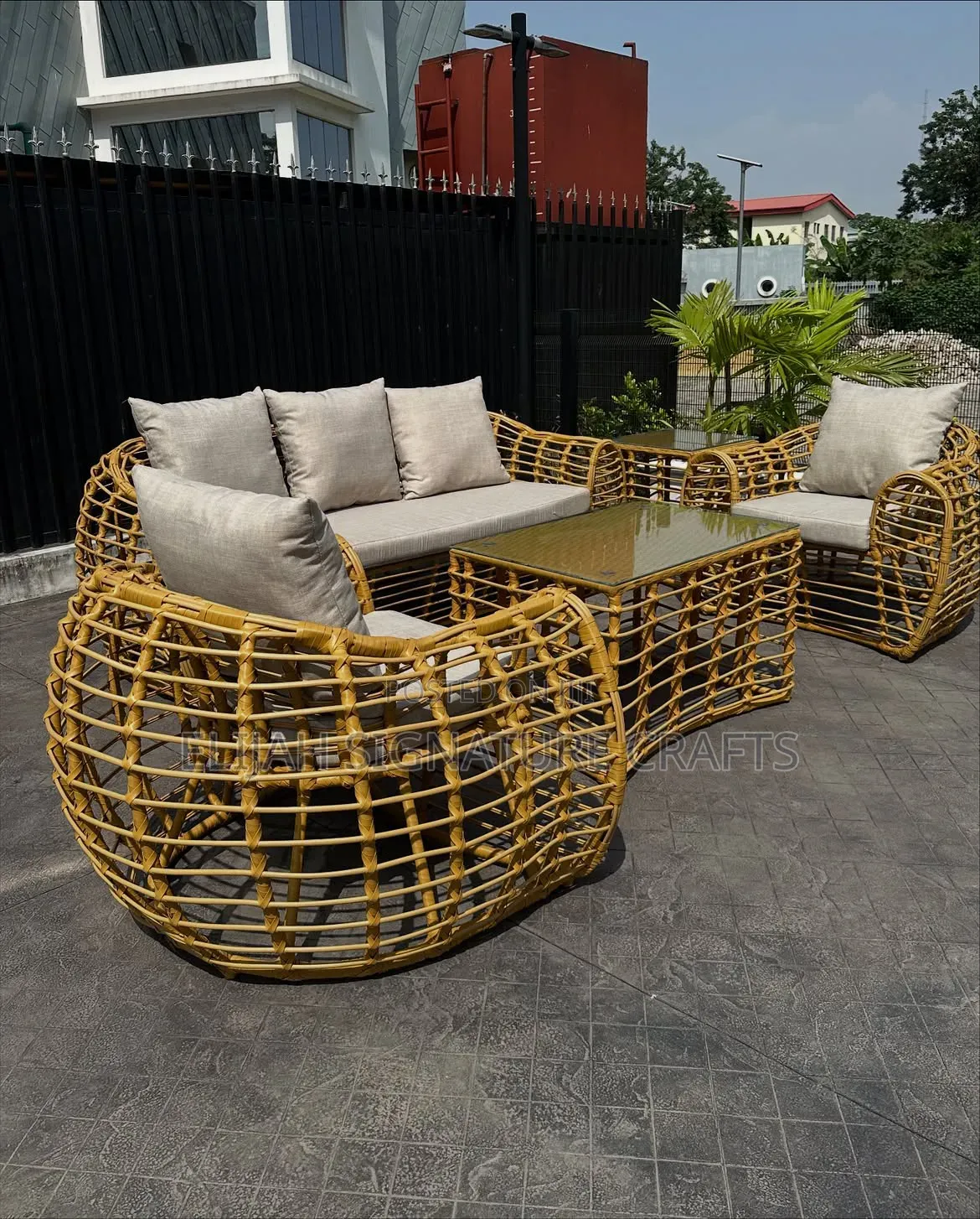 Handcrafted Rattan Elephant Chair for Indoor Outdoor