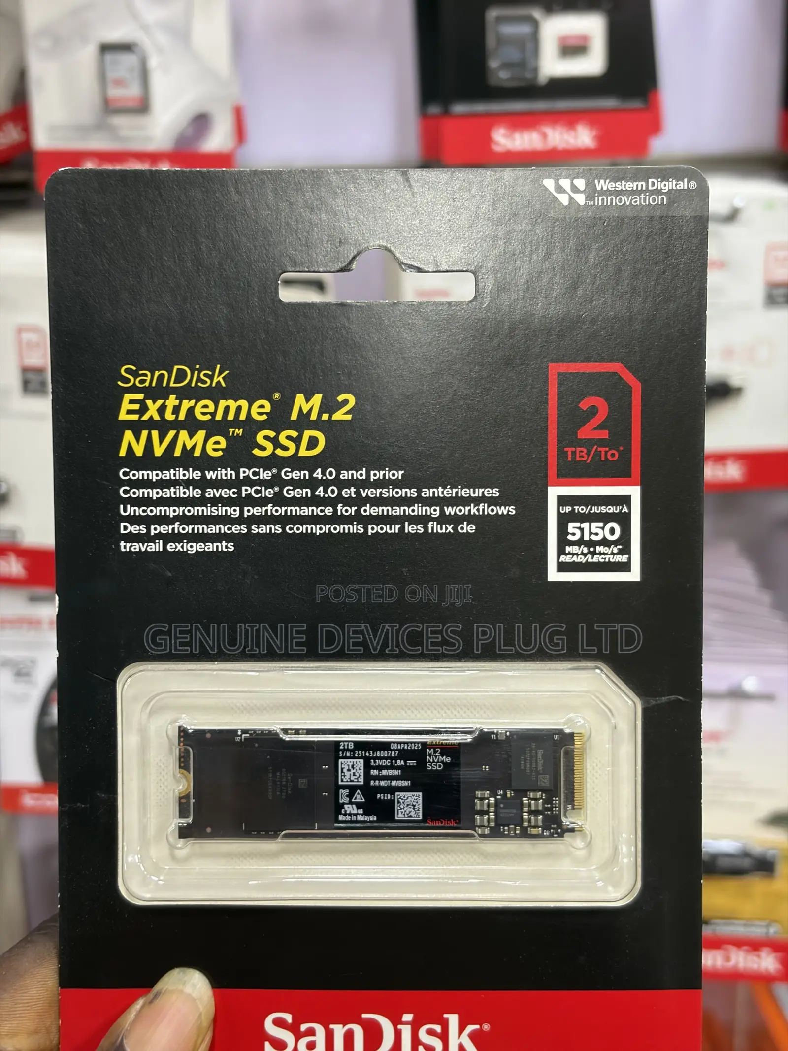 SanDisk Extreme M.2 NVMe PCIe Gen 4.0 Internal SSD - 2TB