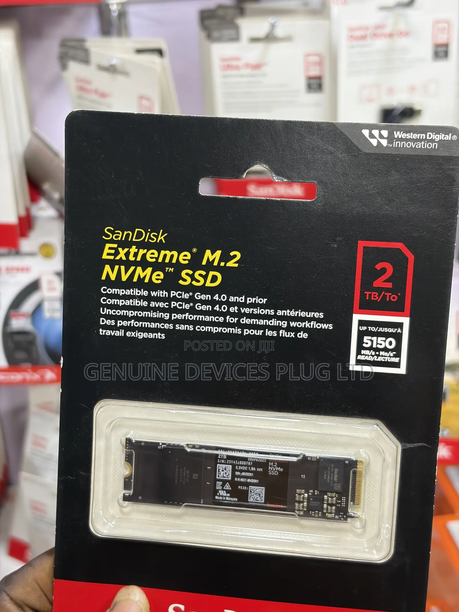 SanDisk Extreme M.2 NVMe PCIe Gen 4.0 Internal SSD - 2TB