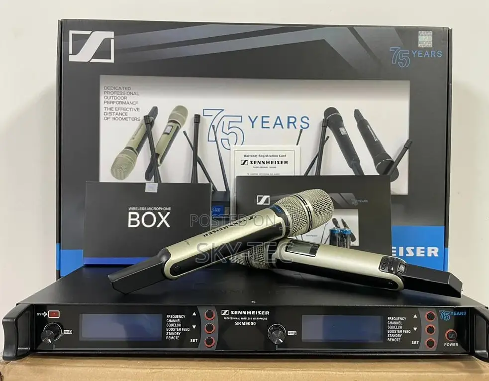 Sennheiser 2handle Wireless Mic Frequency Change Skm9000 75years