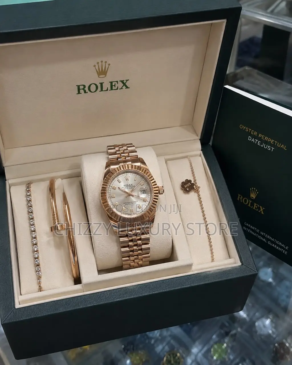 Rolex Quality Ladies Chain Strap Wristwatch