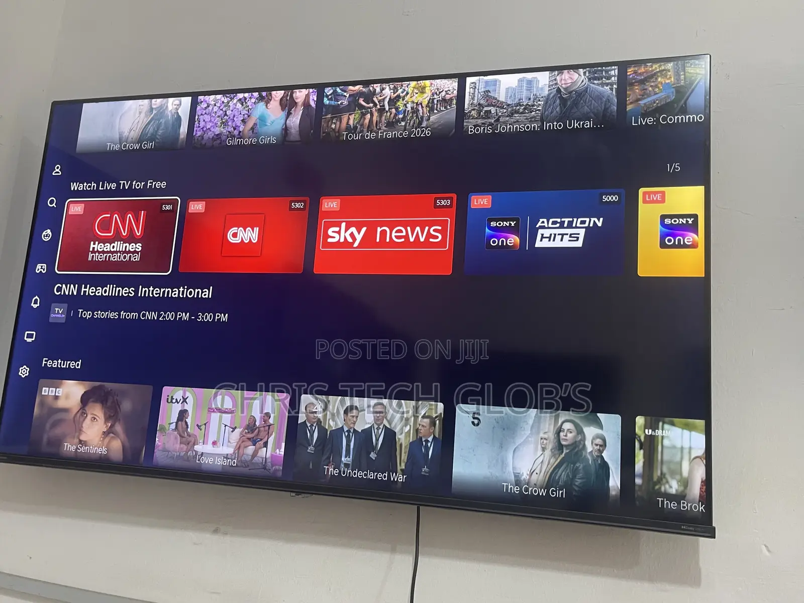 50inches Hisense Qled Frameless Smart TV