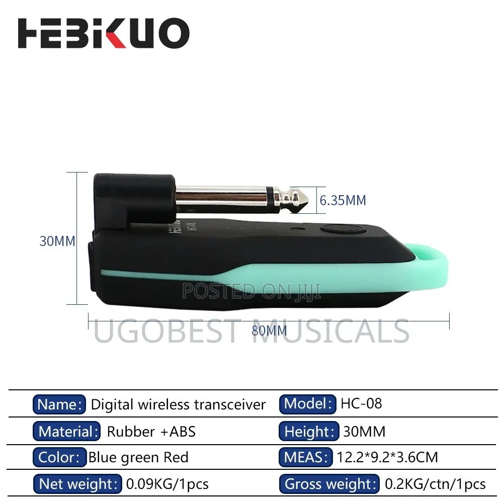 HEBIKUO HC-08 Wireless Guitar Transmitter Receiver Set