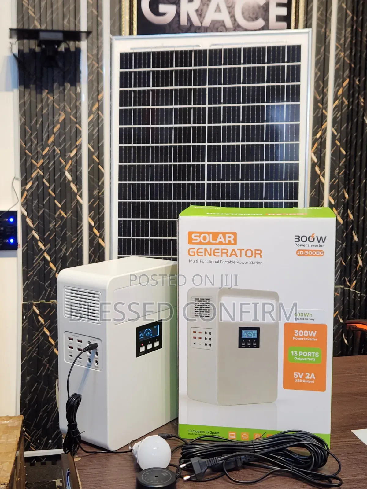 300W Solar Generator With 50W Solar Panel – Portable Power Station