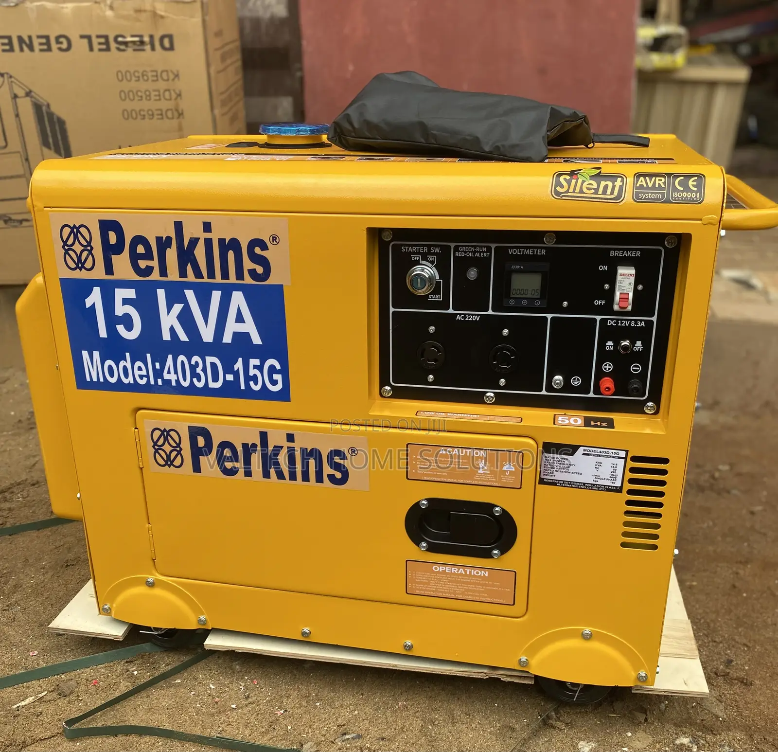 Heavy-Duty 15KVA Perkins Diesel Generator With Soundproof Canopy