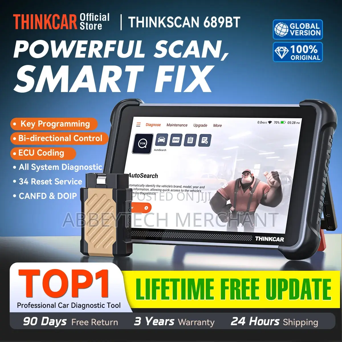 Lifetime Free Update Thinkcar689bt Wit Ecu Immo Bidirectional