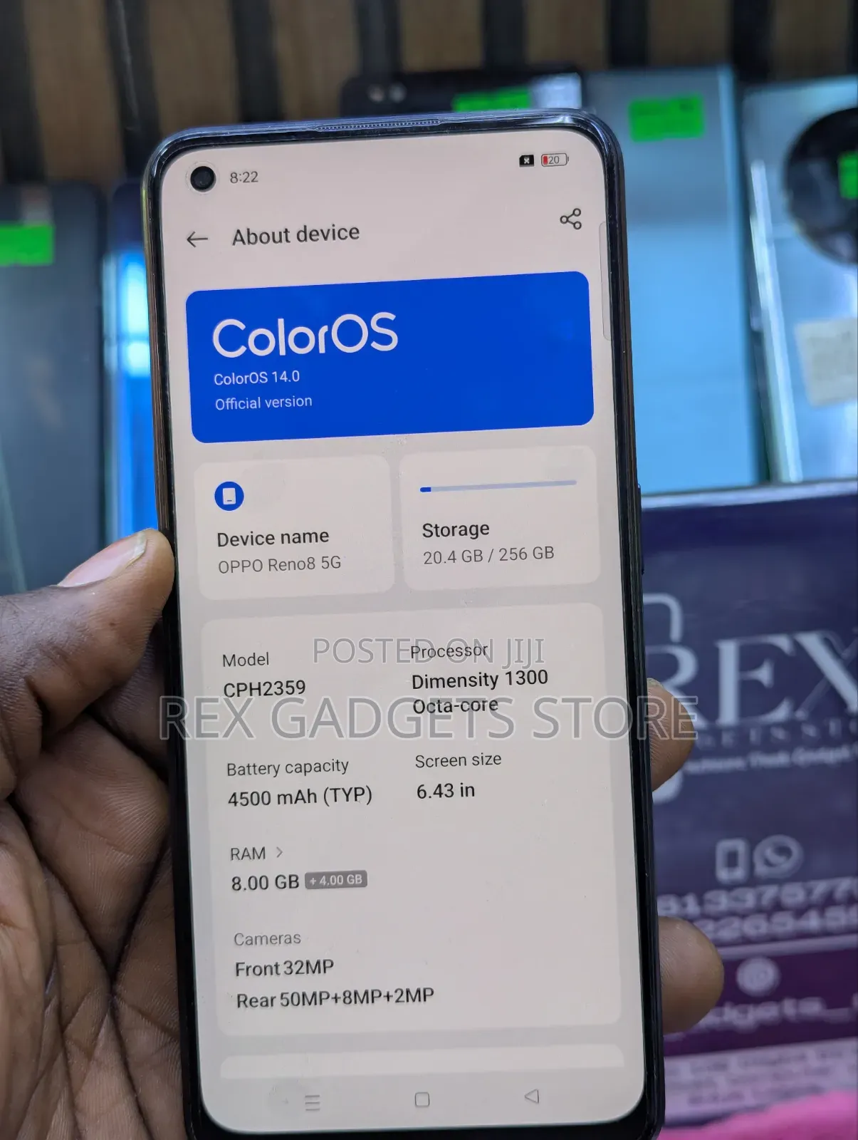 Oppo Reno8 5G 256 GB Blue