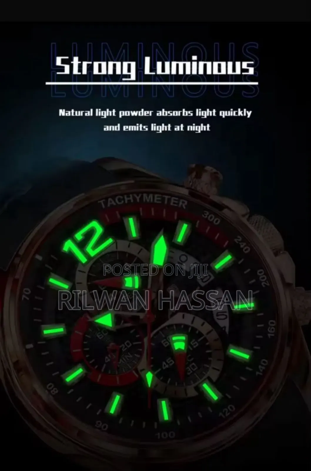 Poedagar Silicone Strap and Luminous Glass