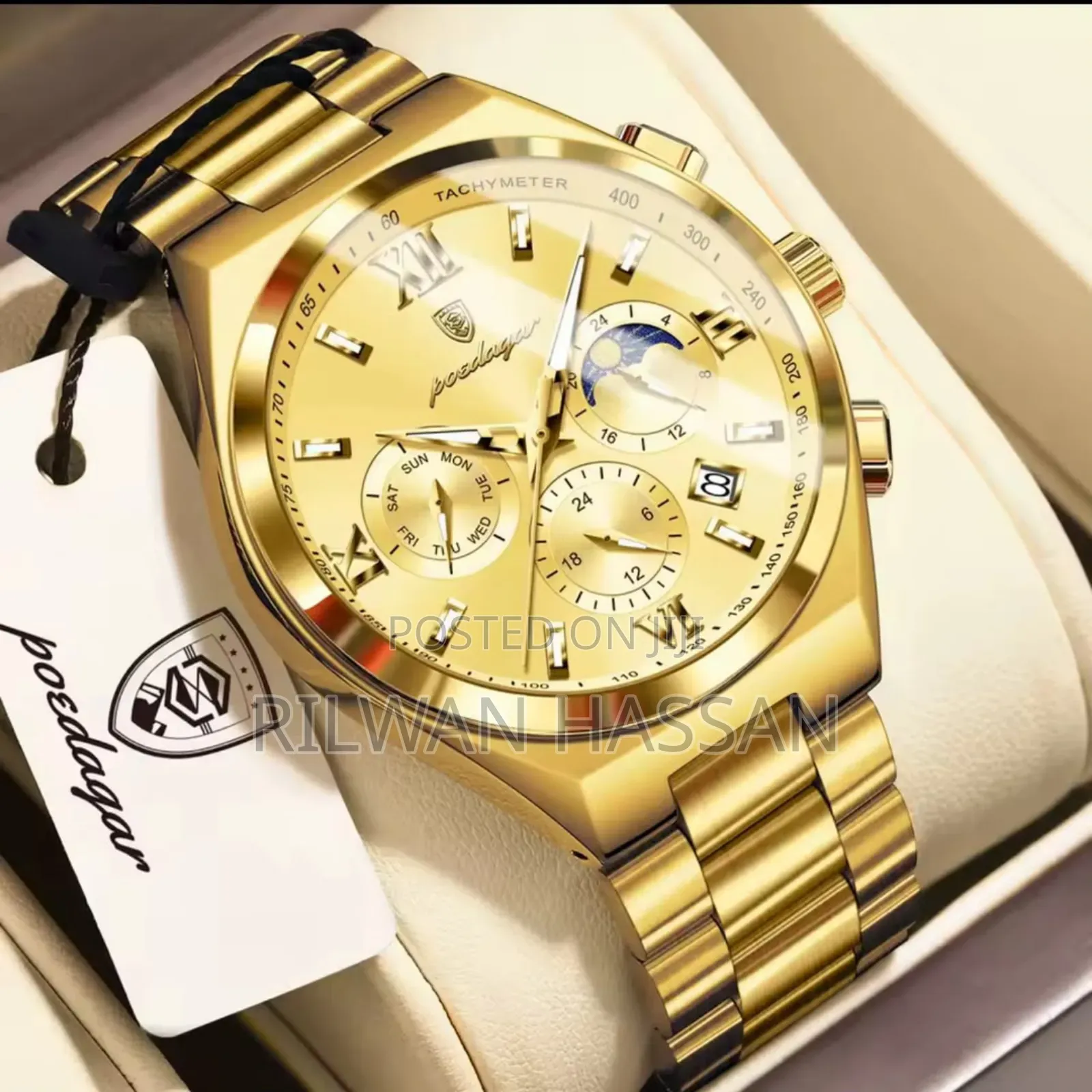 Poedagar Classic Stainless Steel Wrist Watch