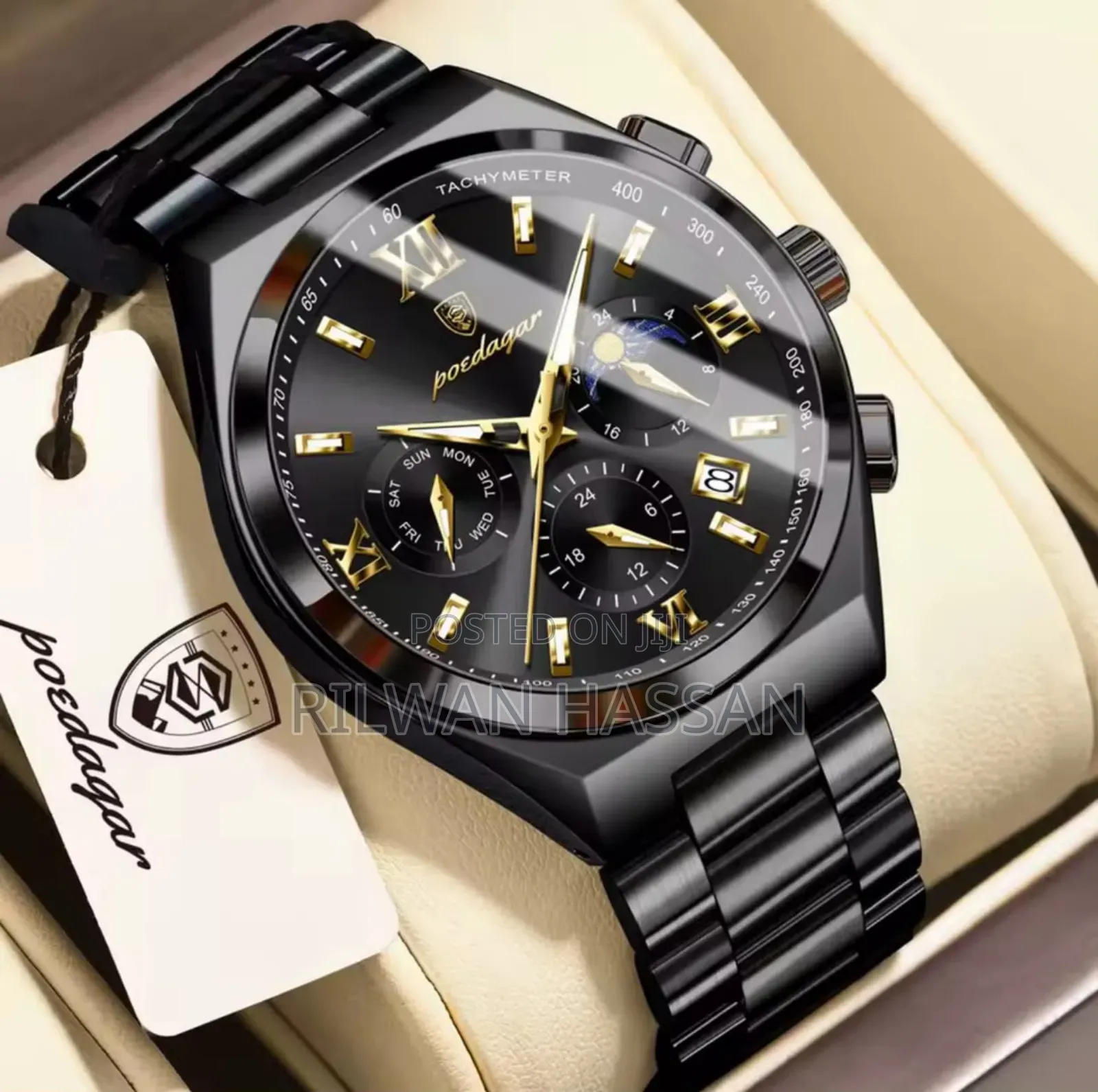 Poedagar Classic Stainless Steel Wrist Watch