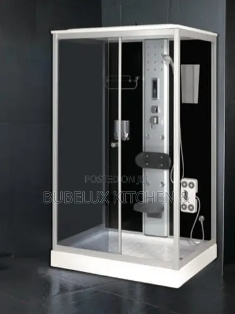 Brand New Rectangular Steam Jacuzi Shower Cabin With Massage Jets Seat