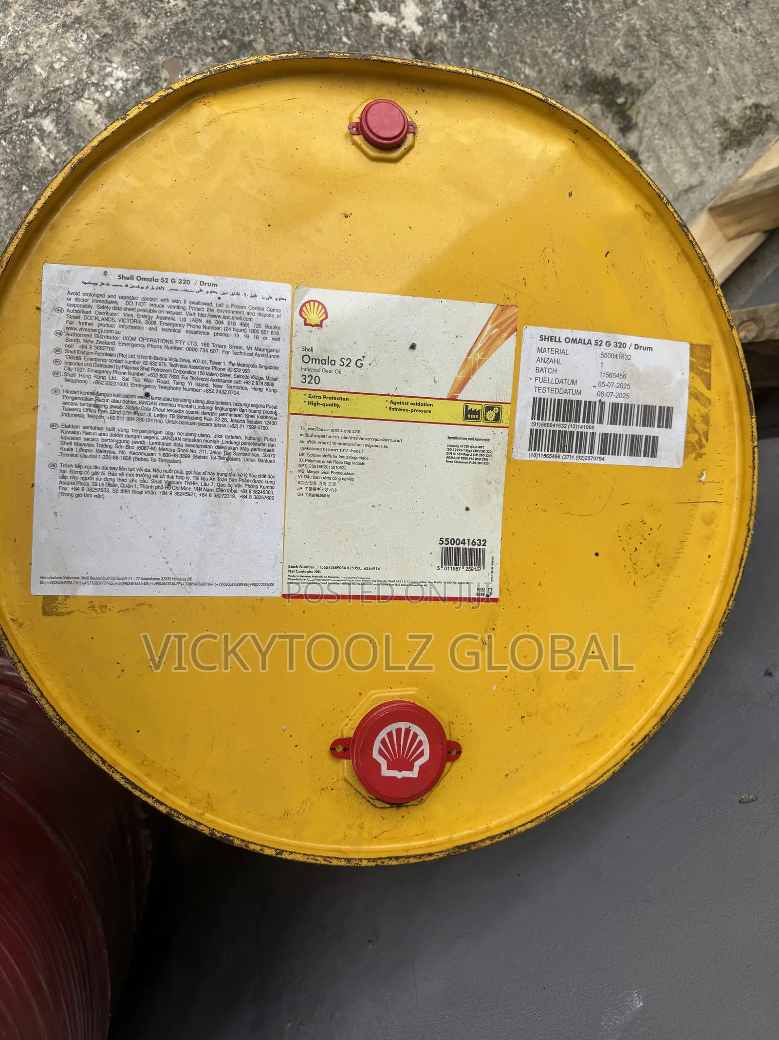 Shell Omala S2 G 320 Industrial Gear Oil Drum