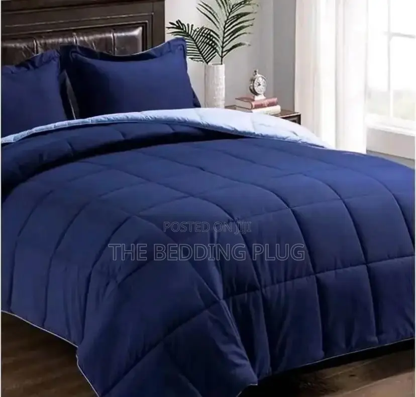 2-Tone Royal Blue and Light Blue Duvet Set (6x6)
