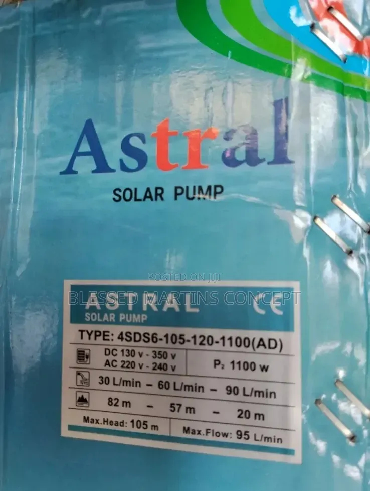 1Hp Astral AC/Dc Hybrid Solar Submersible Pump. 100% Copper Coil
