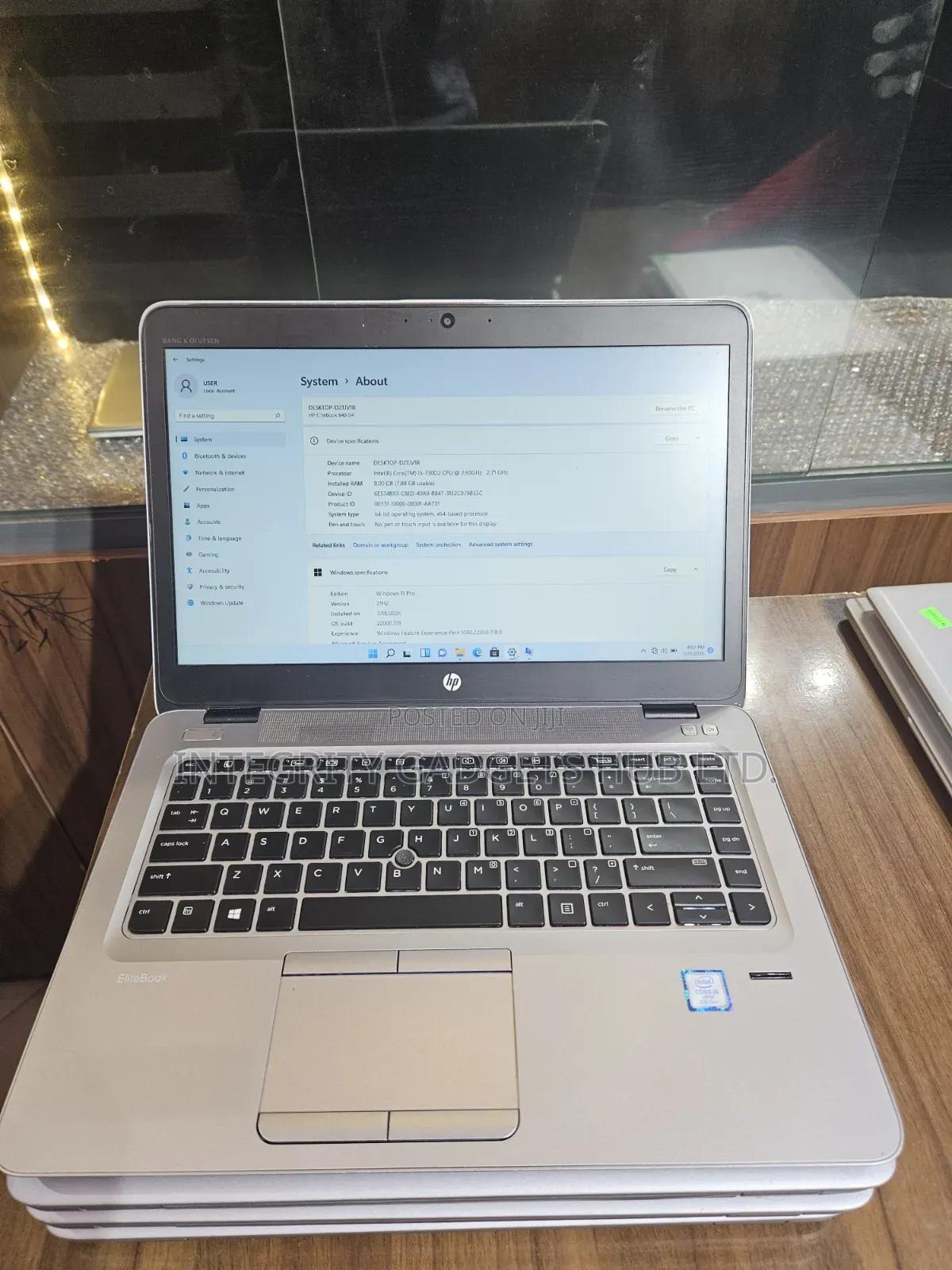 Laptop HP EliteBook 840 G4 8GB Intel Core i5 SSD 256GB