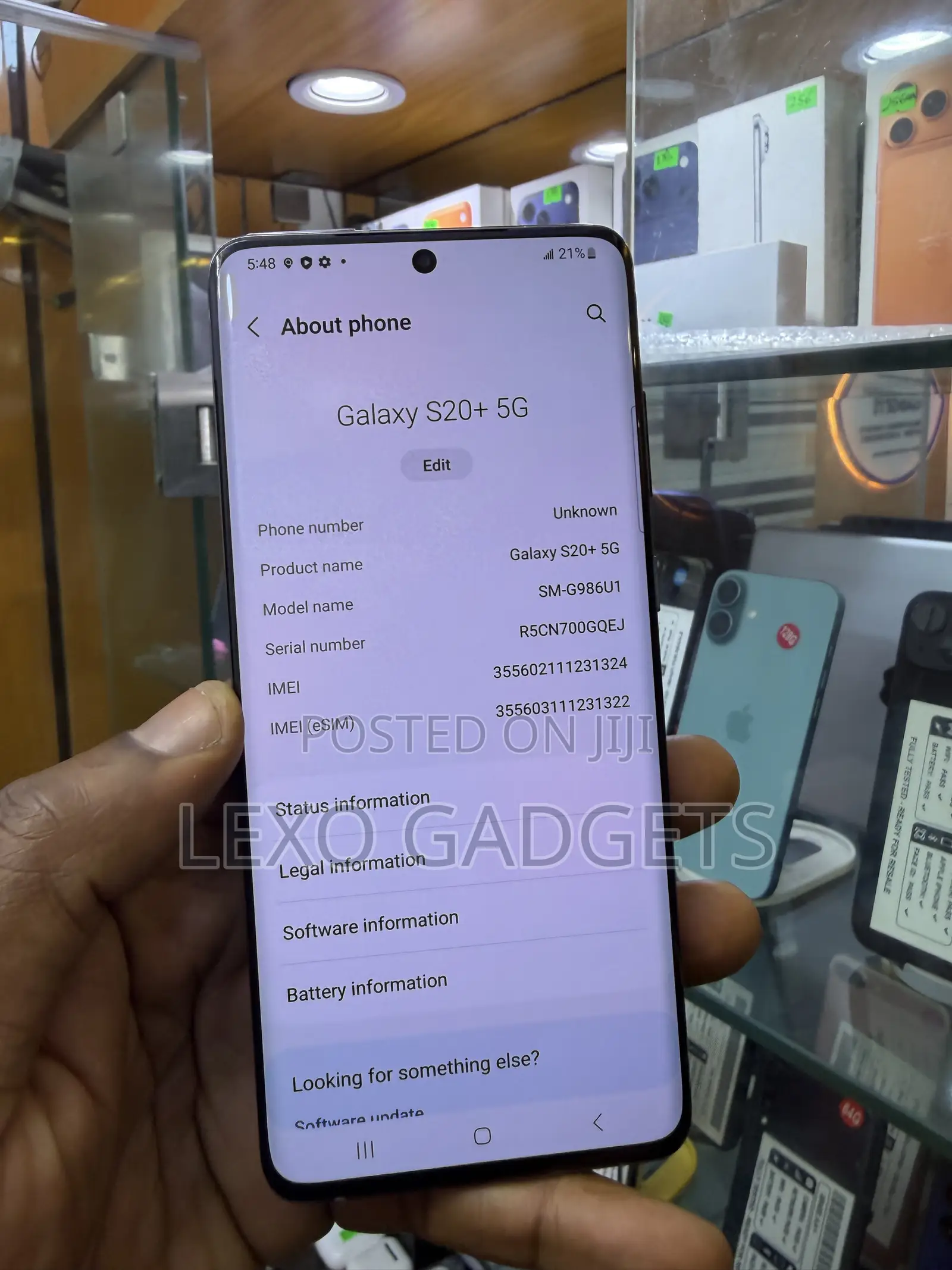 Samsung Galaxy S20+ 5G 128 GB Gray
