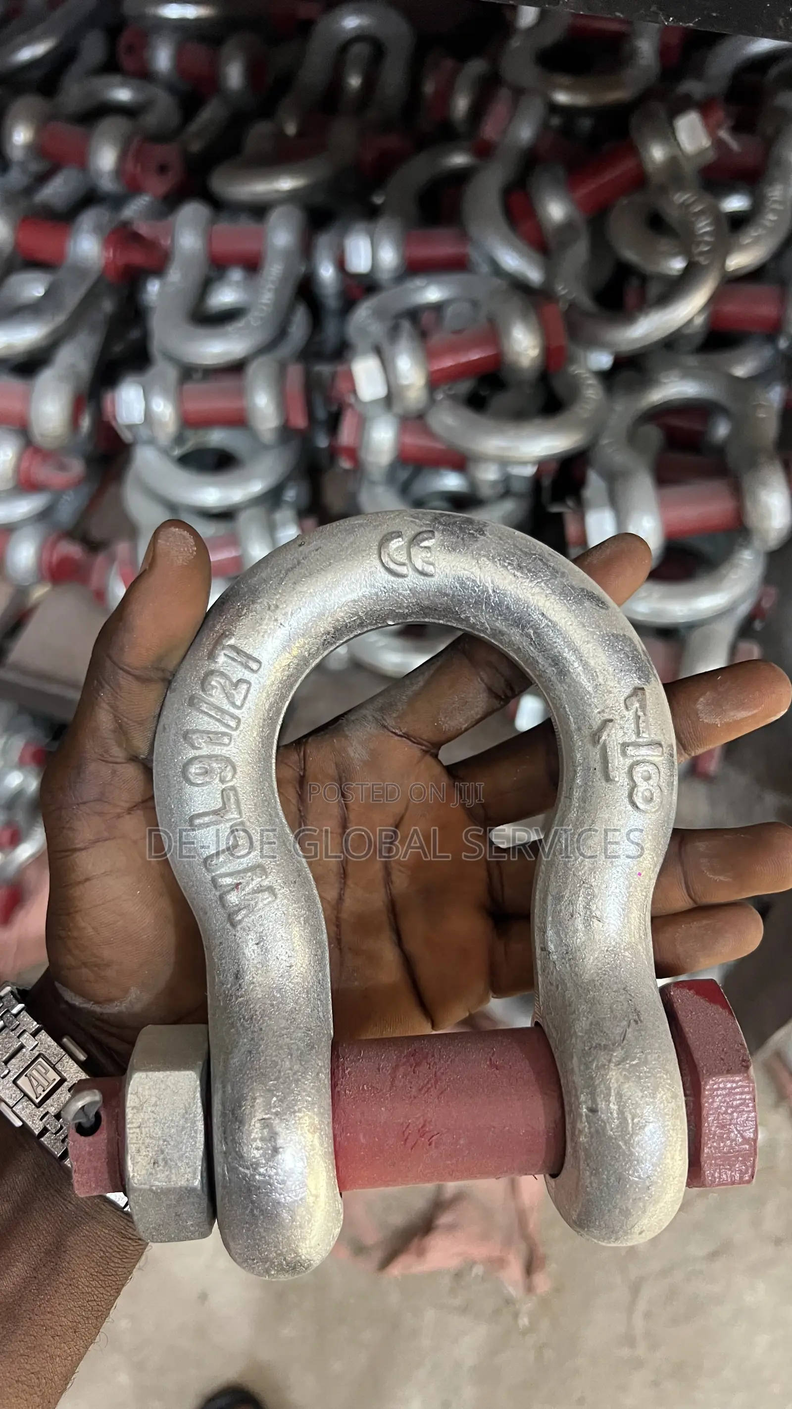 1-1/8 Inch Bolt Type Anchor Shackle CE Certified Heavy Duty Lifting