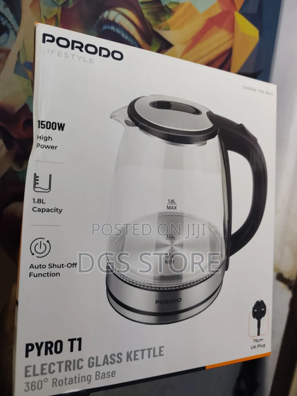 Porodo Pyro T1 Electric Glass Kettle