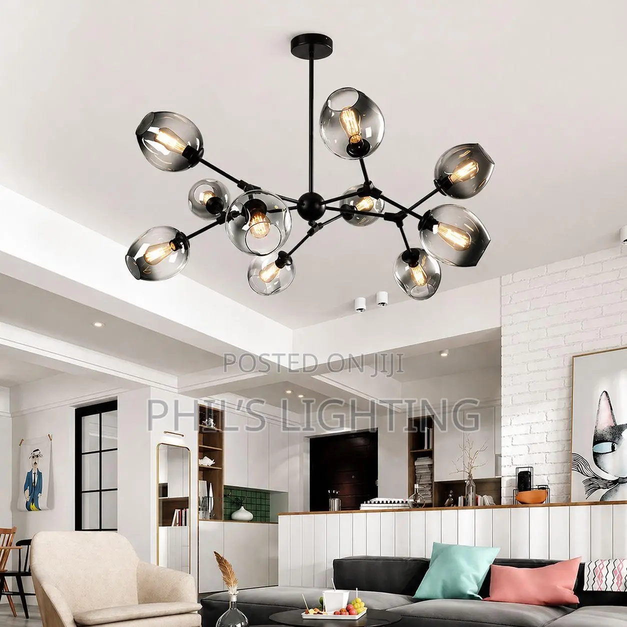 Master Bedroom Cup Lustre Glass LED Pendant Lights