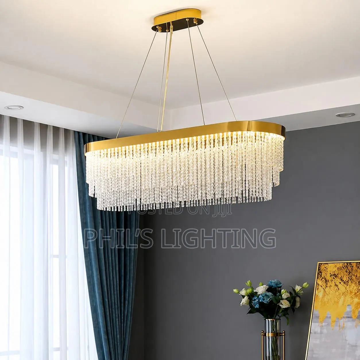 Nordic Glass Chandelier Post-Modern