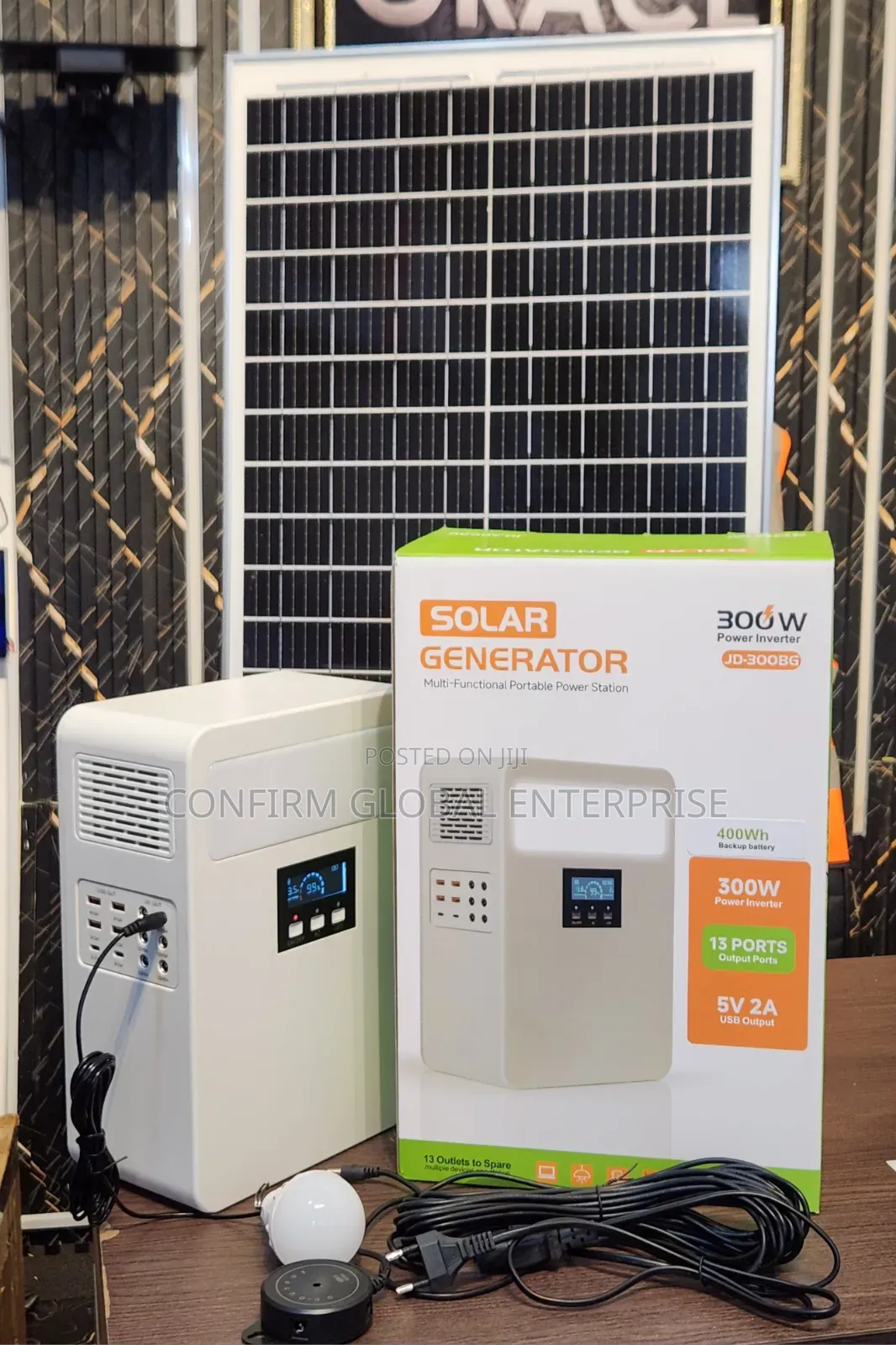 300W Solar Generator Complete Kit With 50W Solar Panel