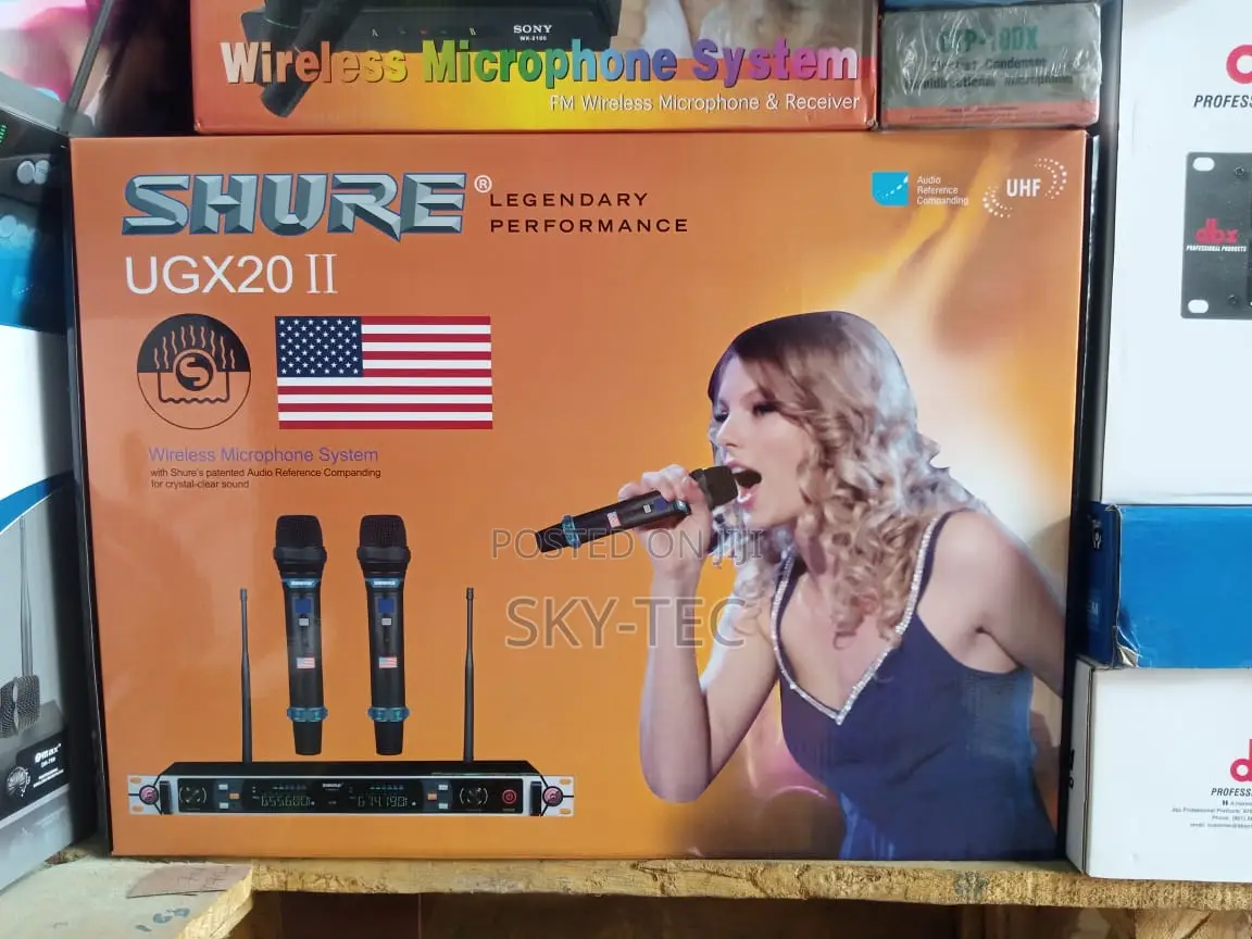 Original Shure Double Handle Wireless Microphone Ugx20 Ii