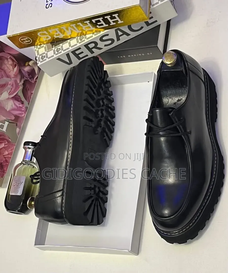 Platform Leather Derby Shoes for Men Size 40-46