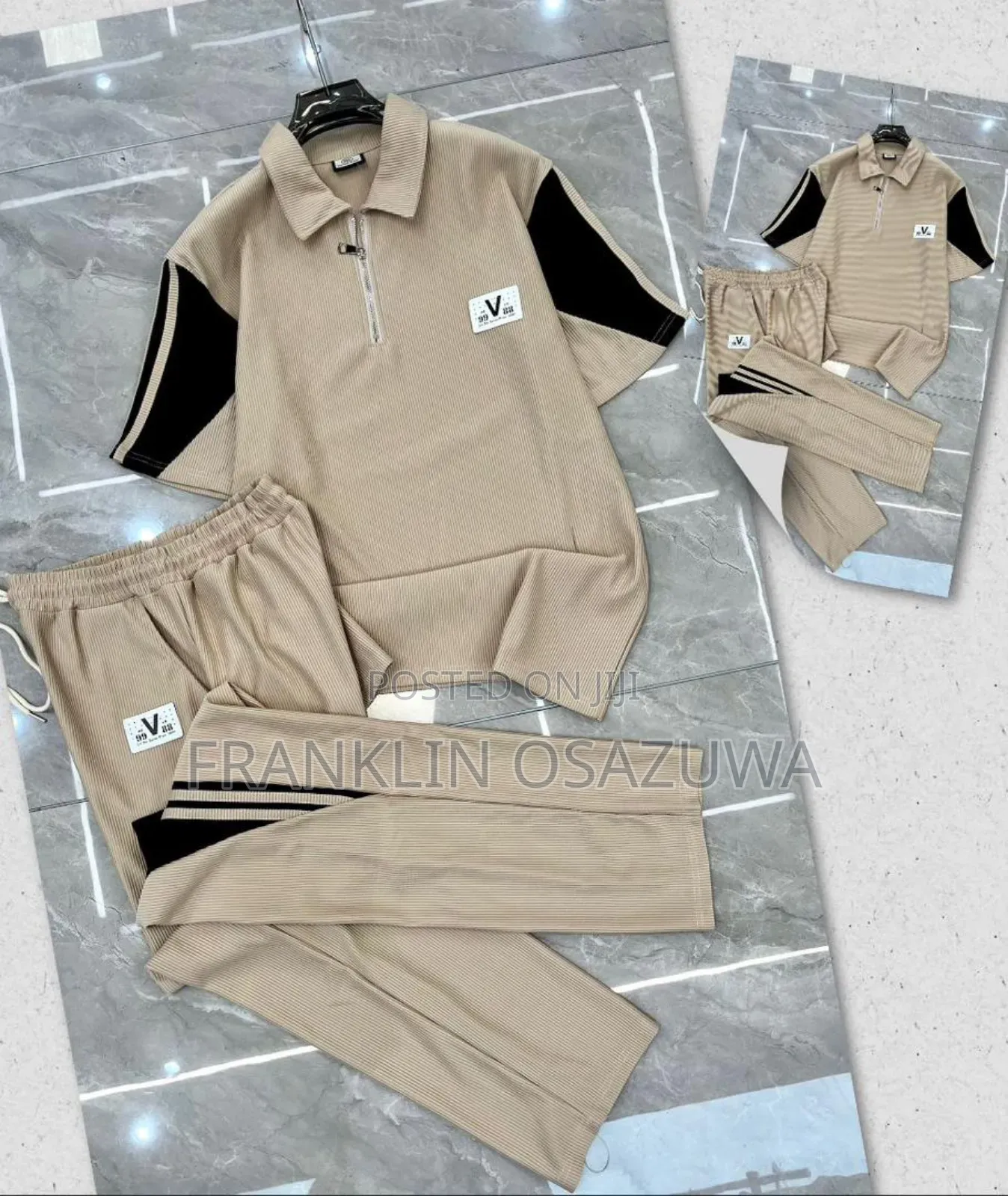 Men's Premium 2-Piece Polo Joggers Tracksuit Set – Casual Wear