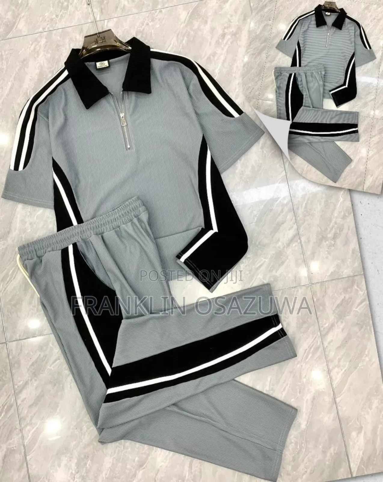 Men's Premium 2-Piece Polo Joggers Tracksuit Set – Casual Wear