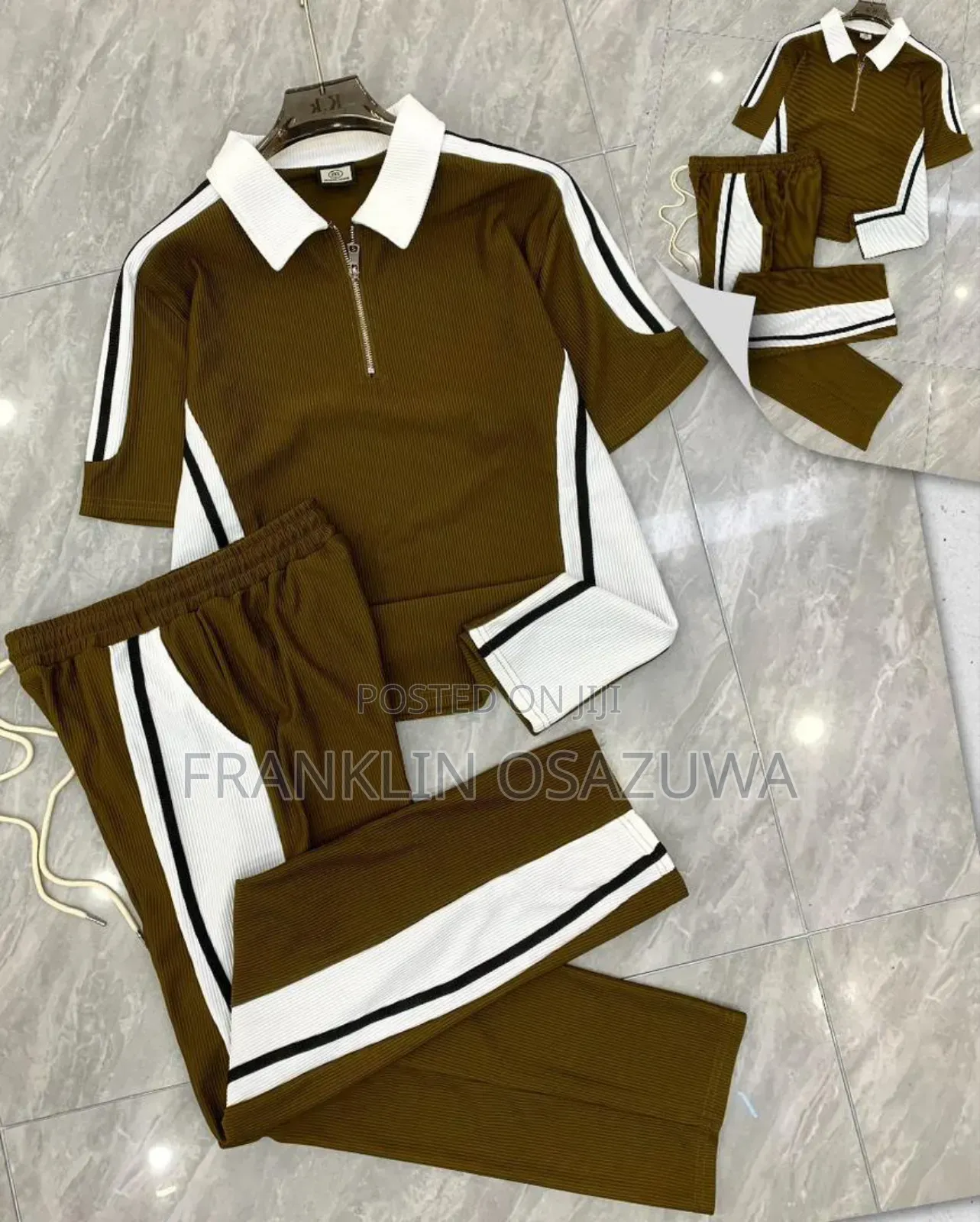 Men's Premium 2-Piece Polo Joggers Tracksuit Set – Casual Wear