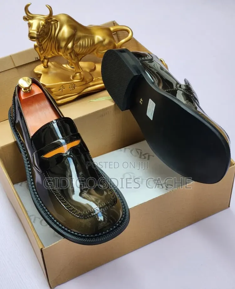 Men’s Bold Patent Leather Mix-Tint Loafers