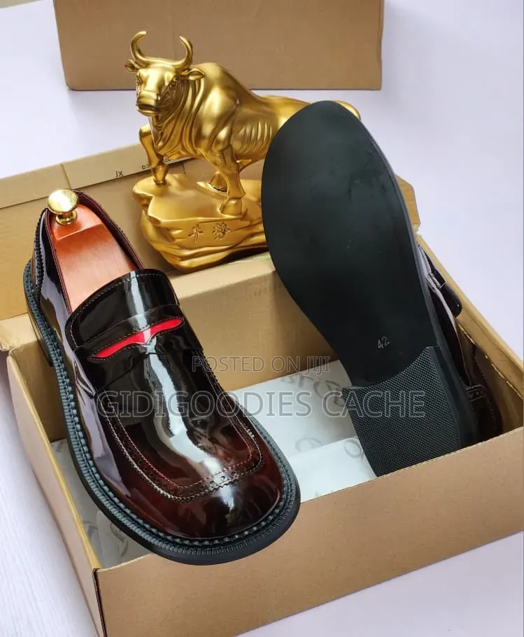 Men’s Bold Patent Leather Mix-Tint Loafers