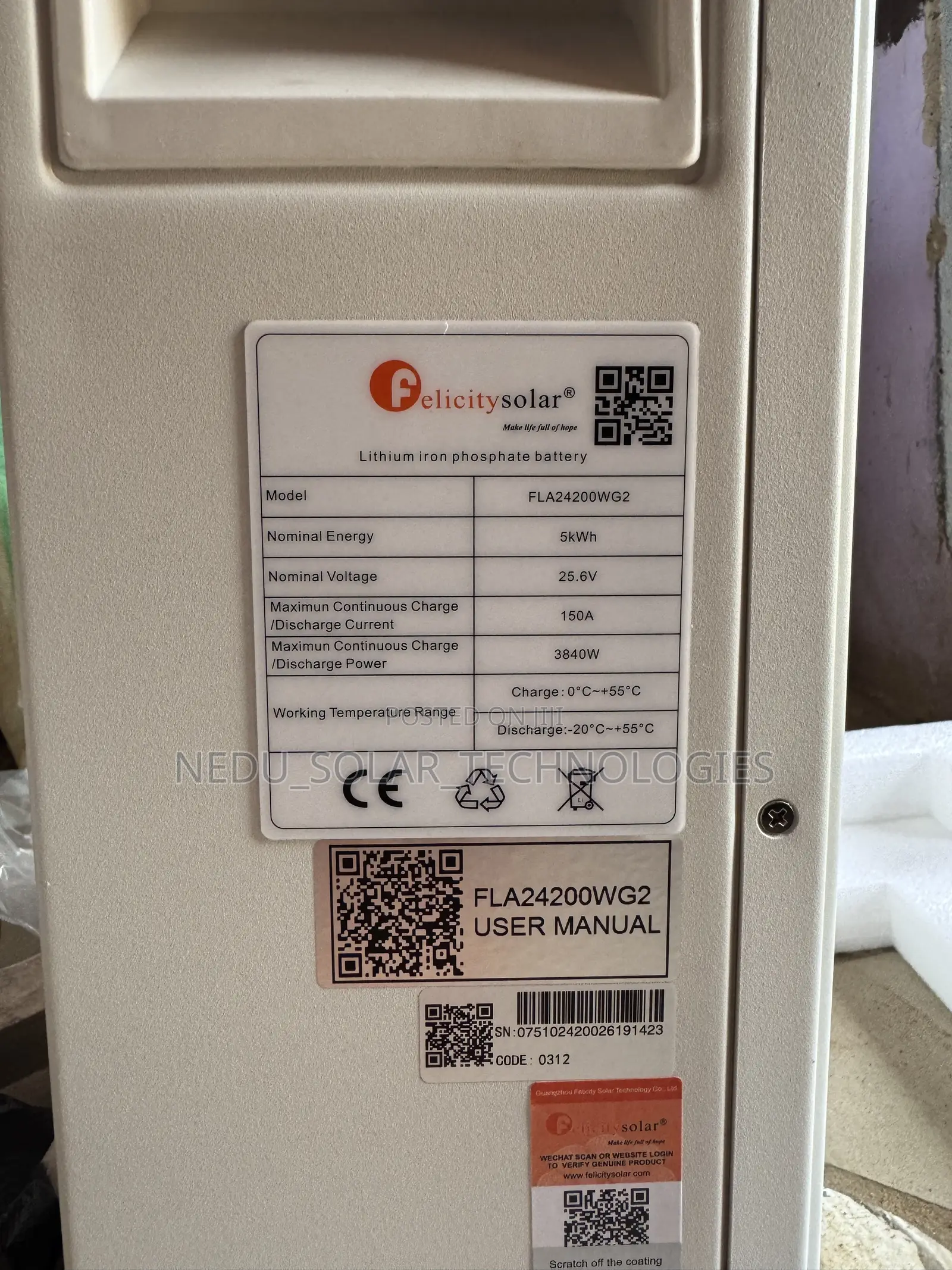 5kwh 24v Felicity Lithium Battery