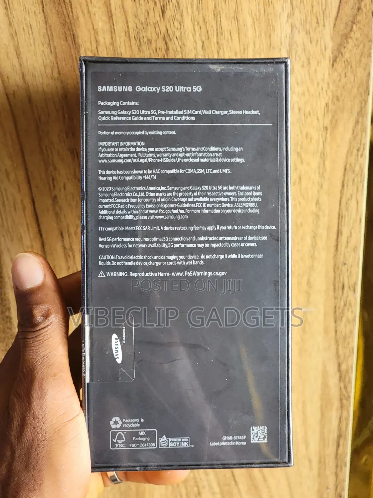 New Samsung Galaxy S20 Ultra 5G 128 GB Black