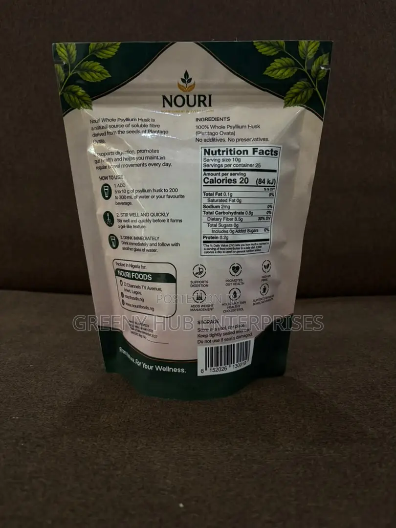 Whole Psyllium Husk – 100% Natural Dietary Fibre - 150g