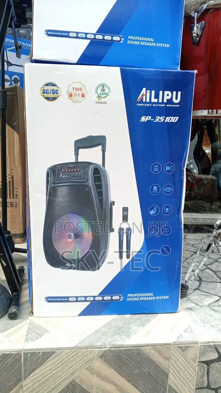 Ailipu Rechargeable Pa System Speaker Big Battery 15INCHES Big Magnet