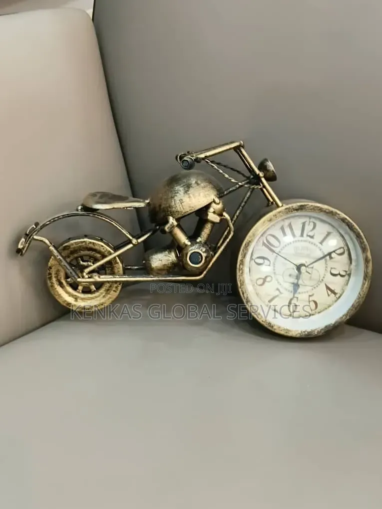 Vintage Motorcycle Table Clock