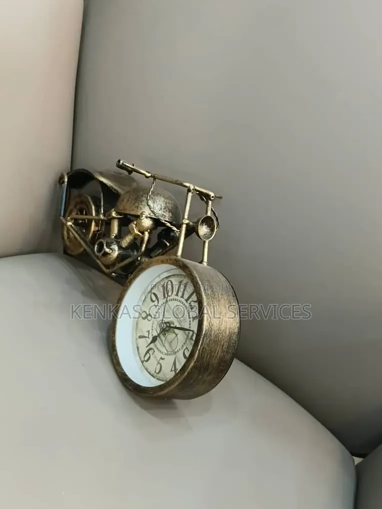 Vintage Motorcycle Table Clock