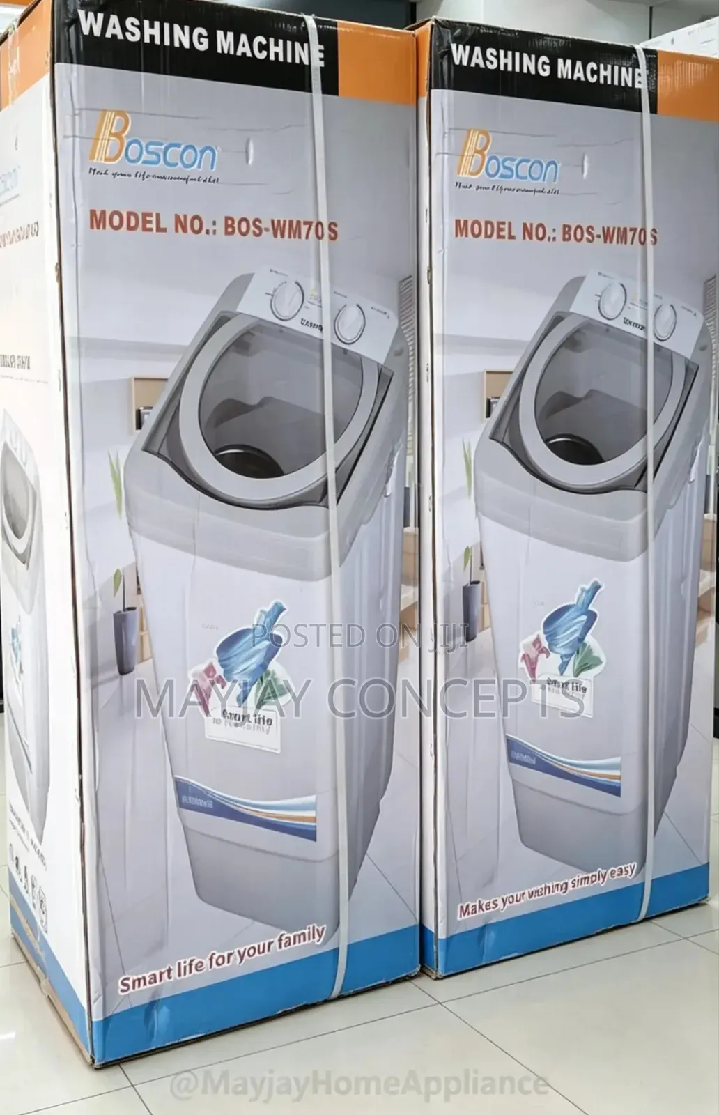 Boscon 7KG Single Tub Washing Machine | 135 Low Consumption