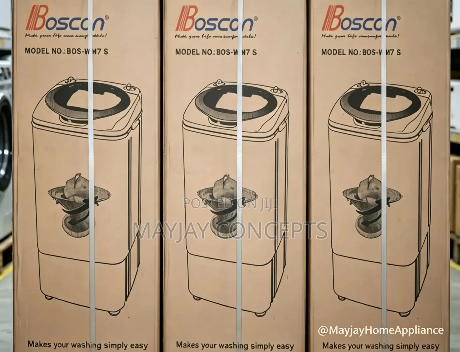 Boscon 7KG Single Tub Washing Machine | 135 Low Consumption