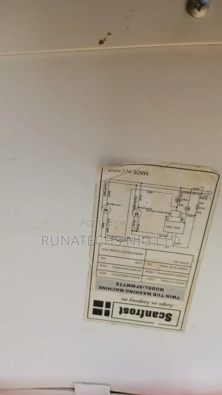 Scanfrost 8KG Manual Wash Spin Washing Machine Clean