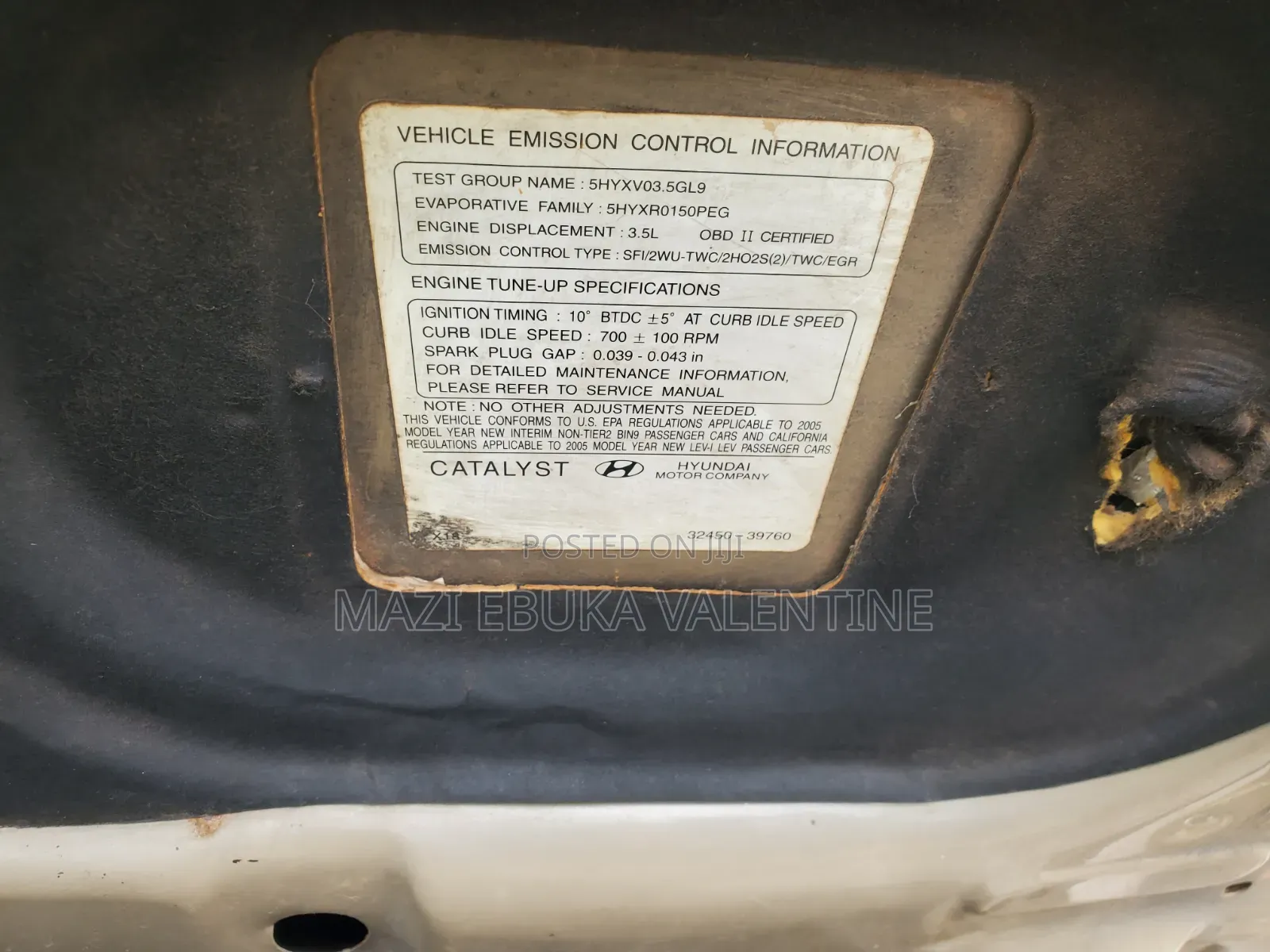 Hyundai XG350 2005 Gold