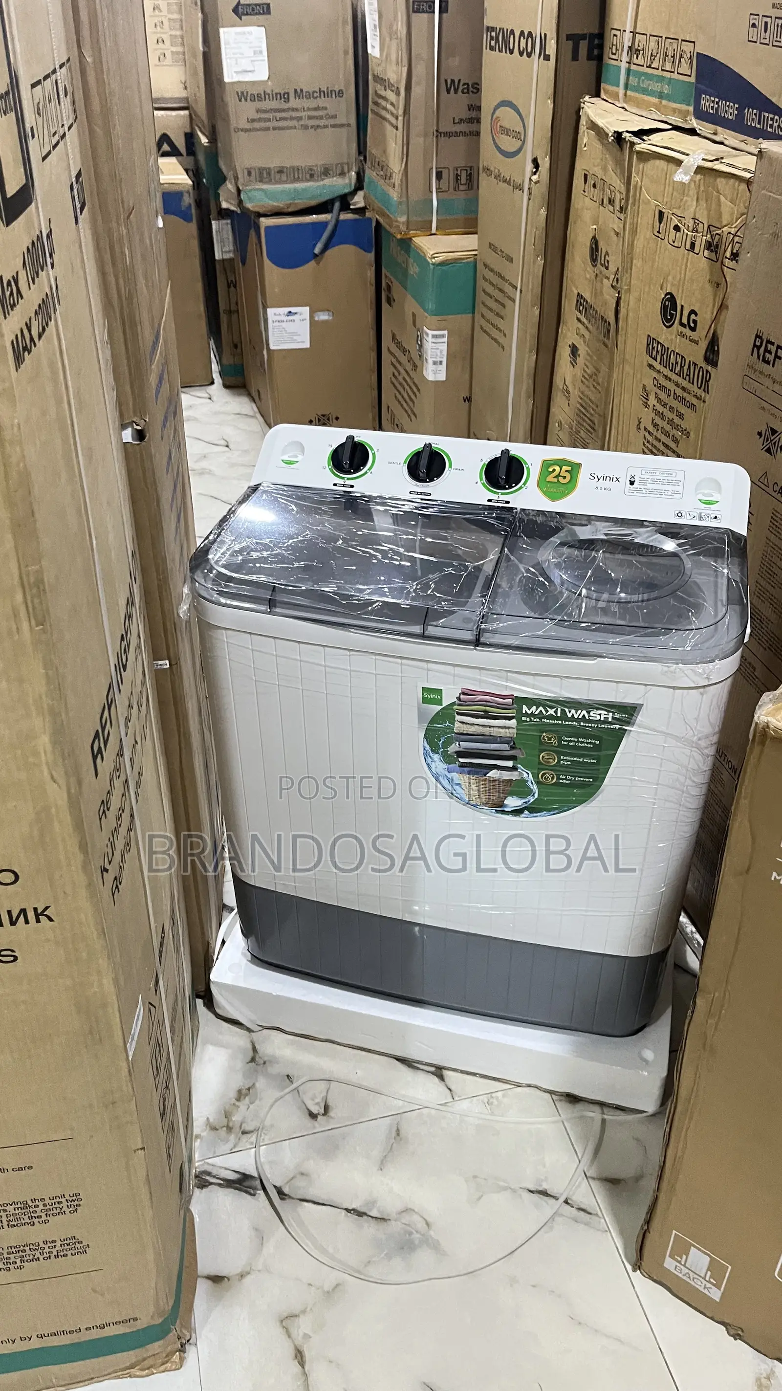 Synix E8WTMG Twin Tub Washer – Low Noise Washing Machine
