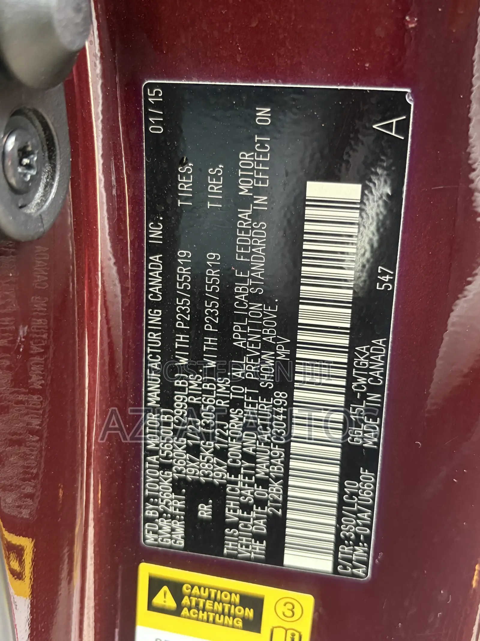 Lexus RX 350 AWD 2015 Burgundy