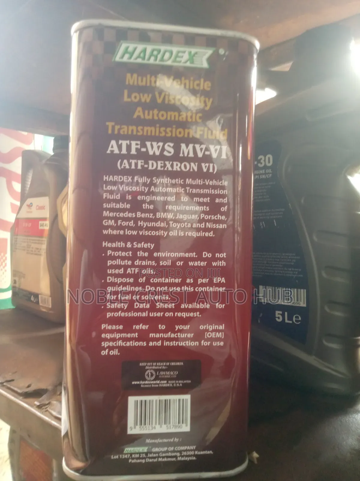 Hardex Automatic Transmission Fluid ATF-WS 4L