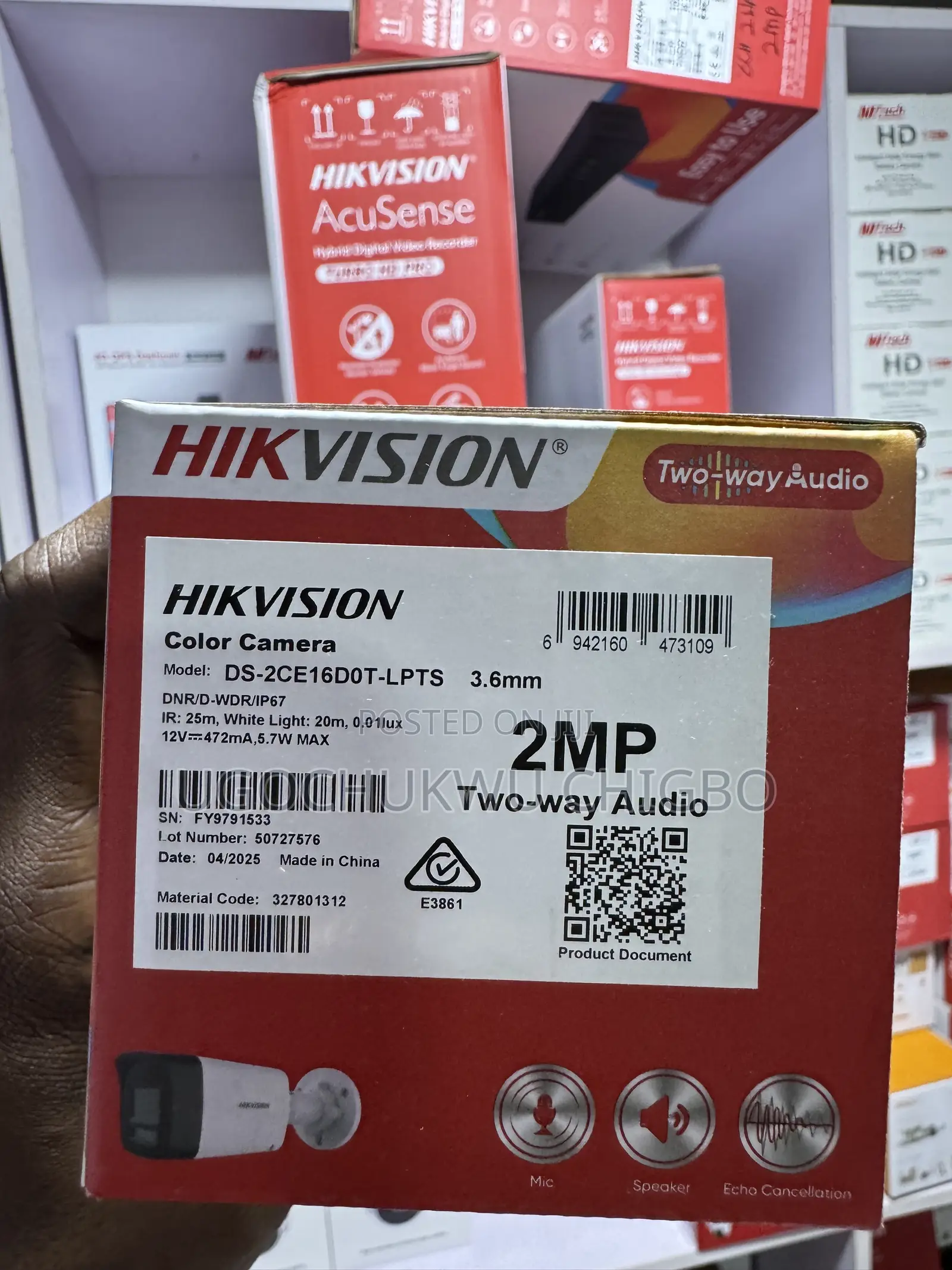 Hikvision DS-2CE16DOT-LPTS Two Way Audio Analog Camera