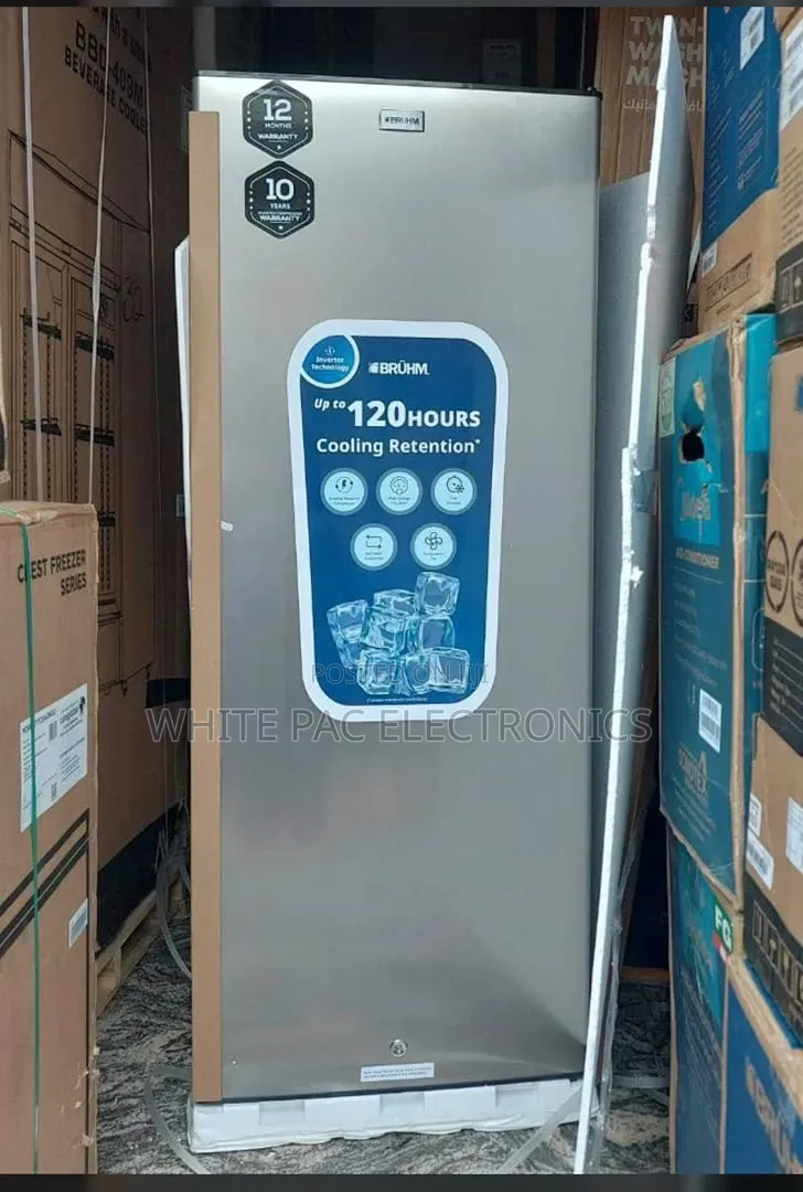 Bruhm 7 Steps Inverter Upright Freezer for Fast Ice Block Maker >5 Yrs